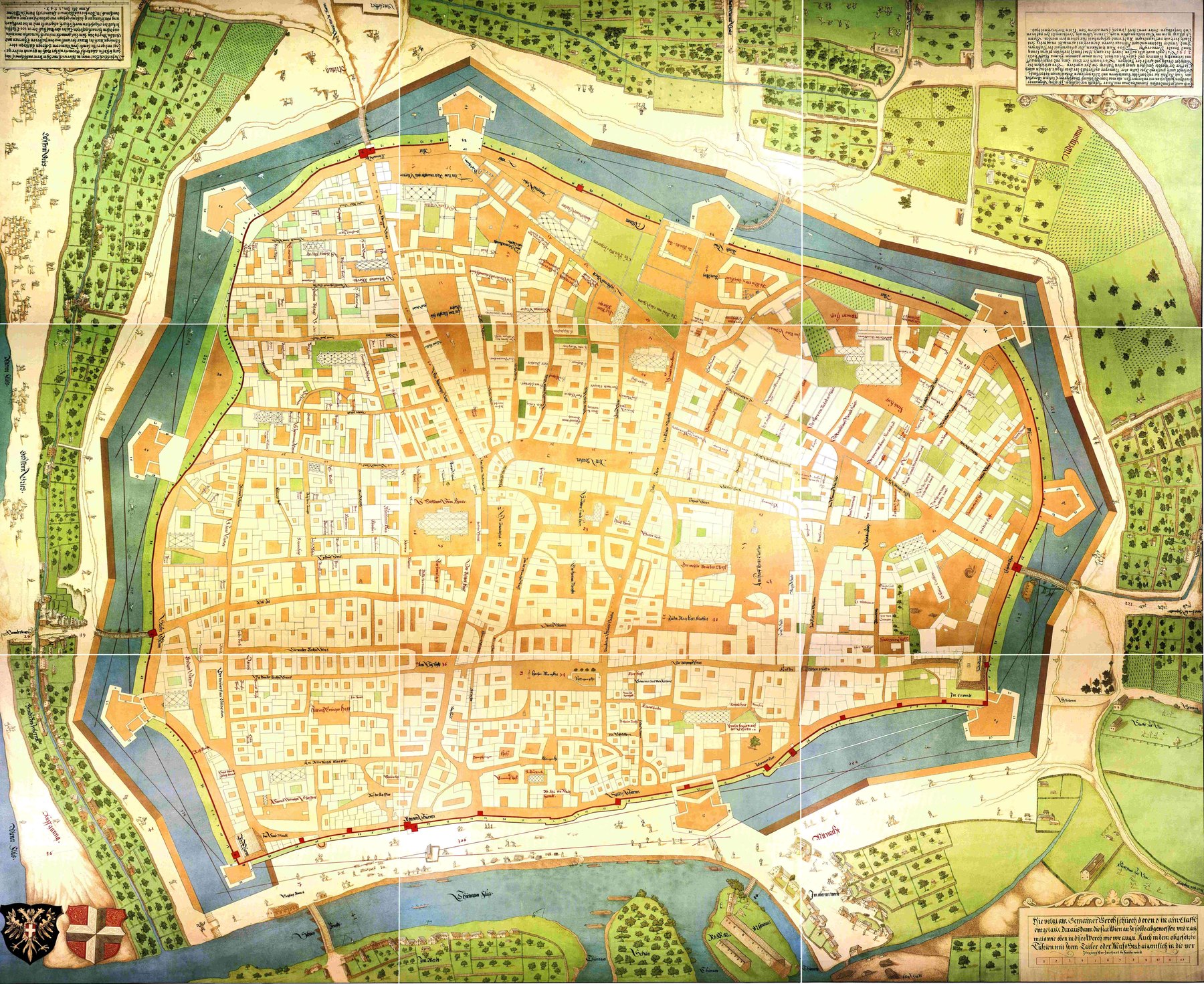Abb. Stadtplan Wien 1547 Wolmuet