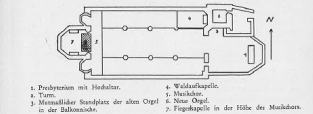 Abb. Plan von St. Nikolaus, Hall in Tirol