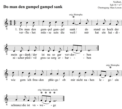 Notenbsp. Do man den gumpel gampel sank